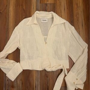 Nanushka Textured Cream Shirt
